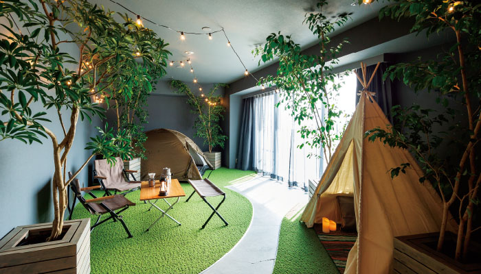 キャンプの部屋